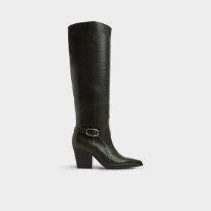 Saddle Knee-high boot - Block heel