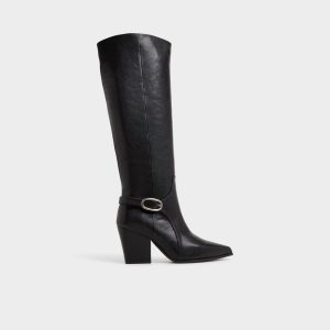 Saddle Knee-high boot - Block heel